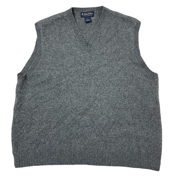 Brooks Brothers Men’s Gray Scottish Lambswool Vest Size XL - Picture 1 of 5